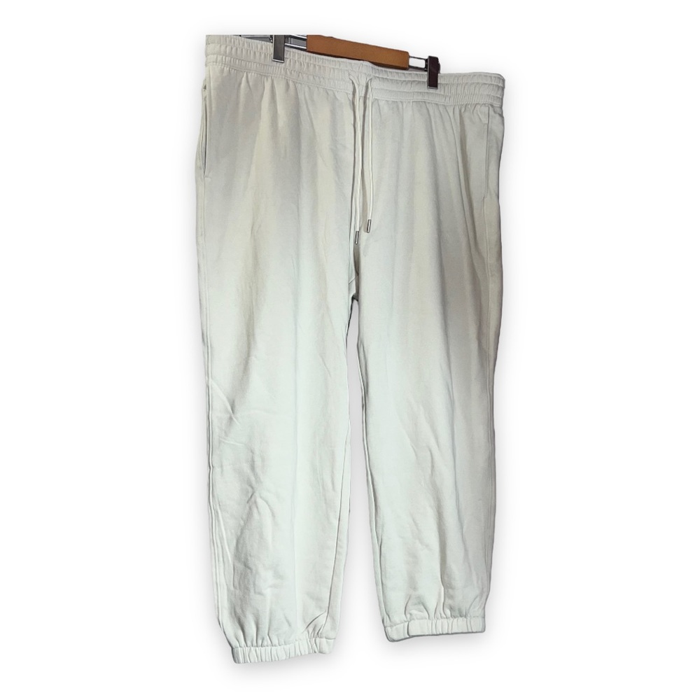 NEW H&M Cotton Blend Jogger Sweatpants Neutral-Pink/ Cream Women’s Plus Size XXL